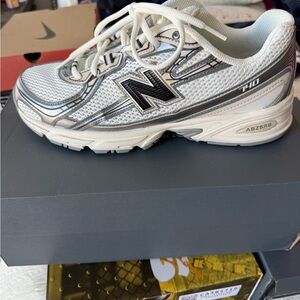 New Balance White and Gray Running Shoes